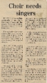 19811127 CHOIR NEEDS SINGERS CN